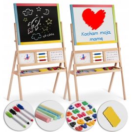 Tabla educationala cu doua fete si accesorii Ricokids RK-801, 113 x 69 x 37 cm, Multicolora