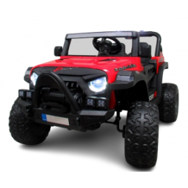 Masinuta electrica cu telecomanda Auto X16, 110x70x68 cm, varsta 1-5 ani, roti EVA, scaun din piele ECO, putere 90W, R-Sport - Rosu