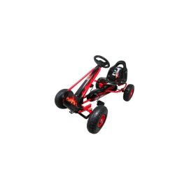 Kart cu pedale Gokart, 3-6 Ani, roti pneumatice din cauciuc, frana de mana, G3 R-Sport - Rosu