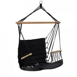 Leagan Suspendat Pentru Interior/exterior, Cu Spatar, 2 manere, Cuib De Barza, 120 kg, GW-924, Negru