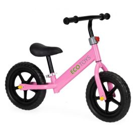 Bicicleta fara pedale cu roti din spuma EVA Ecotoys JM-763 - Roz