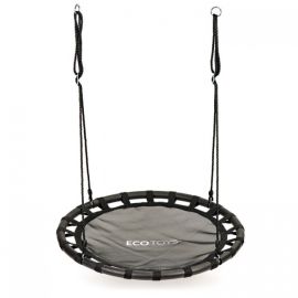 Leagan pentru copii rotund, tip cuib de barza, suspendat, 100 cm, Ecotoys MIR6300 - Negru
