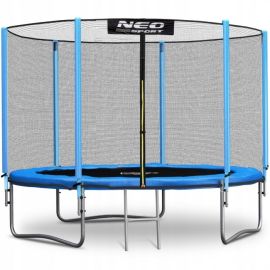 Trambulina de gradina cu plasa exterioara, stalpi si scara 252 cm (8FT) Neo-Sport NS-08Z181 - Albastru
