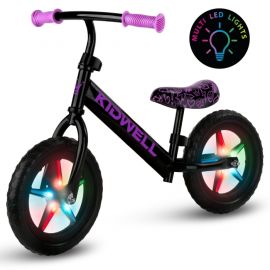 Bicicleta fara pedale cu LED Kidwell REBEL - Neon Pink
