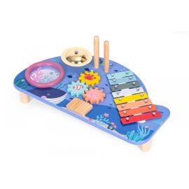 Masuta din lemn cu instrumente muzicale Ecotoys TL204013