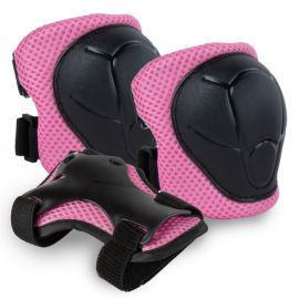 Set de protectie pentru copii, cotiere si genunchiere, marimea S, Kidwell TRIX - Pink