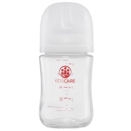 Biberon din sticla borosilicat 160 ml KidsCare cu tetina din silicon
