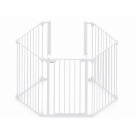 Tarc de siguranta modular cu 5 panouri, metal alb, Noma, N94047 