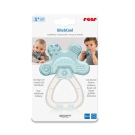 Inel pentru dentitie Bite&Cool cu zornaitoare pentru bebelusi, 3+ luni, Reer 79313