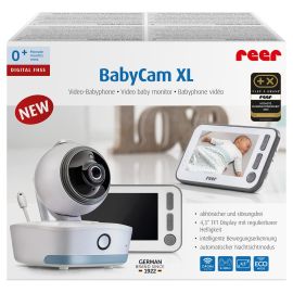 Video monitor digital pentru bebelusi cu camera rotativa si urmarire inteligenta a miscarii, REER BabyCam XL 80440