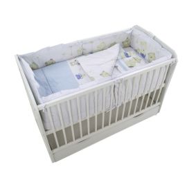 Lenjerie MyKids Teddy Play Blue M1 4+1 Piese 120x60