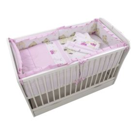 Lenjerie MyKids Teddy Play Pink M1 4+1 Piese 120x60
