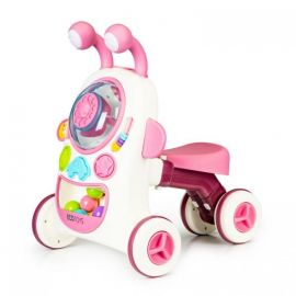 Antemergator interactiv 2 in 1 cu sezut, lumini si sunete Ecotoys LC-V1336 - Roz