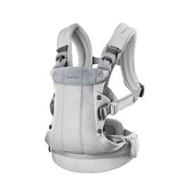 BabyBjorn - Marsupiu anatomic cu multiple pozitii de purtare colectia Harmony, 3D Mesh, Silver - Editie Limitata
