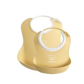 BabyBjorn Set 2 bavete Baby Feeding Set Powder yellow