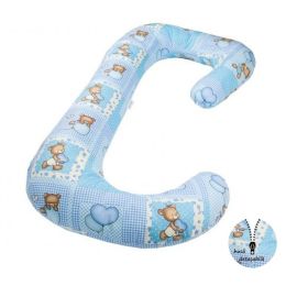 BabyNeeds - Perna 3 in 1 pentru gravide si bebelusi Soft Plus, Ursuleti albastri