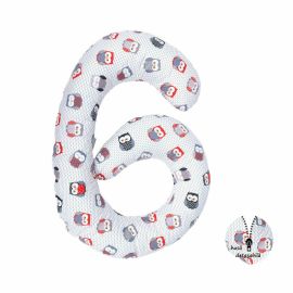 BabyNeeds - Perna multifunctionala Enjoy, Bufnite, Gri-Rosu
