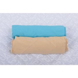 BabyNeeds Set 2xCearceaf cu elastic pt patut de 120x 60 cm bleu+cappucino