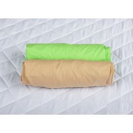 BabyNeeds Set 2xCearceaf cu Elastic Pentru Patut de 120x 60 cm Cappucino+Verde