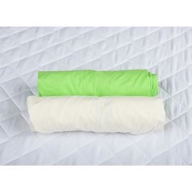 BabyNeeds Set 2xCearceaf cu Elastic Pentru Patut de 120x 60 cm Crem+Verde