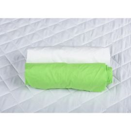 BabyNeeds Set 2xCearceaf cu Elastic Pentru Patut de 120x 60 cm Verde+Alb