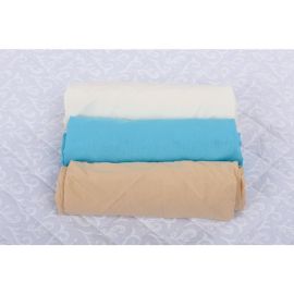 BabyNeeds Set 3xCearceaf cu elastic pt patut de 120x 60 cm alb+bleu+cappucino