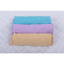 BabyNeeds Set 3xCearceaf cu elastic pt patut de 120x 60 cm bleu+lila+cappucino