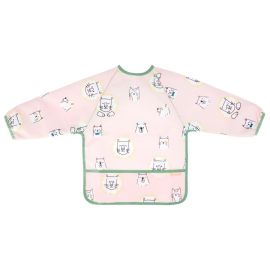 Badabullle - Bavetica cu maneci, roz cu animalute vesele