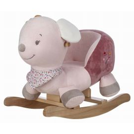 Balansoar, Free2Play, Zoe the Mouse, Cu sa confortabila cu spatar, Din lemn, 18 luni+, Pink