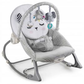 Balansoar multifunctional cu vibratii, panda, 3 jucarii, Ricokids 7323, Gri