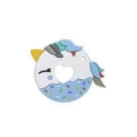 Bocioland - Jucarie de dentitie din silicon, Gogoasa, Albastru