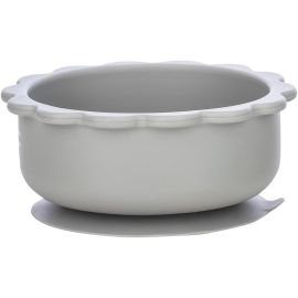 Bol din silicon fara BPA, Cu ventuza, 6 luni +, Conform cu standardul european de securitate EN14372:2004, FreeON, Lion Grey