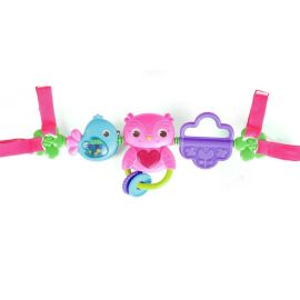 Bright Starts - Bara de jucarii pentru balansoar Take Along Busy Birdies, Bufnita