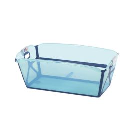 Cadita de baie cu pliere ultra-compacta, Jane, Oasis, Cu doua manere, 68 x 42 x 26 cm, Conform cu standardul european de siguranta EN 17072:2018, Blue