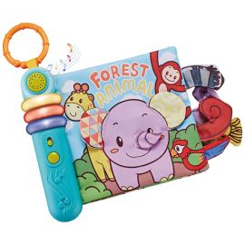 Carte senzoriala pentru copii Chipolino cu lumini si melodii Forest