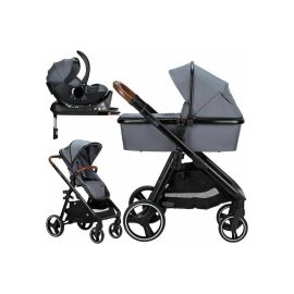 Carucior 4 in 1 Bloom Cu cadru din aluminiu Cu landou Scoica auto cu baza isofix Parte sport cu sezut reversibil Geanta pentru mamici Suport pahar Conform cu standardele europene de securitate EN 1888:2018 si ECE R129
