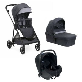 Carucior copii 3 in 1 Chicco Seety, BostonGrey (Gri inchis), 0luni+