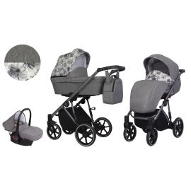 Carucior Kunert MOLTO 3 in 1 Gri/Flori cadru grafit