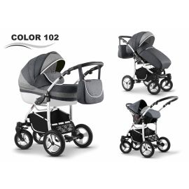 Carucior Mikado CITY STAR 3 in 1 (culoare 102) Gri/Grafit