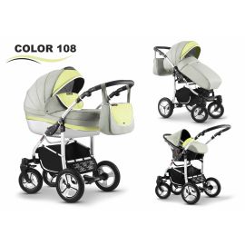 Carucior Mikado CITY STAR 3 in 1 (culoare 108) Gri/Verde