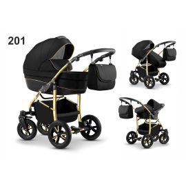 Carucior Mikado CITY STAR S-LINE 3 in 1 (culoare 201) Negru