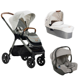 Carucior pentru copii multifunctional 3 in 1 Finiti Signature Oyster/Pebble (Carucior Finiti Oyster+ Landou Ramble Oyster+ Scoica i-Gemm Pebble)