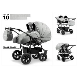 Carucior pentru gemeni Mikado DUET LUX D-10 3 in 1