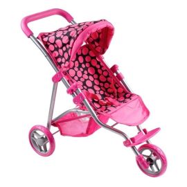 Carucior sport pentru papusi PlayTo Olivie Roz/Negru