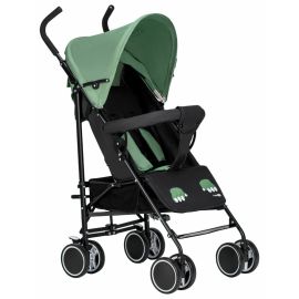 Carucior sport, Simple, Spatar si suport picioare reglabile, Capotina cu fereastra, Conform cu standardele de siguranta EN 1888-1:2018 si A1:2022, FreeON, Black/Green