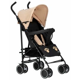 Carucior sport, Simple, Spatar si suport picioare reglabile, Capotina cu fereastra, Conform cu standardele de siguranta EN 1888-1:2018 si A1:2022, FreeON, Black/Yellow