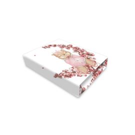 Cearceaf cu elastic, MimiNu, Pentru patut 120X60 cm, Din bumbac certificat Oeko Tex Standard 100, Design, Betty