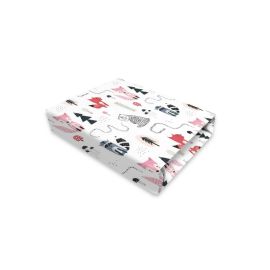 Cearceaf cu elastic, MimiNu, Pentru patut co-sleeper, Luna, Dimensiune 84.5 x 50.5 cm, Din bumbac certificat Oeko Tex Standard 100, Design, Fox
