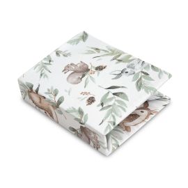 Cearsaf imprimat de bumbac cu elastic Sensillo 120X60cm Caprioara