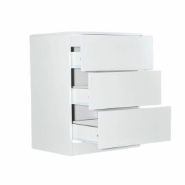 Comoda, Qmini, Wladi, Cu masa pentru infasat demontabila, Cu 3 sertare, Din pal+placa HDF, Alb